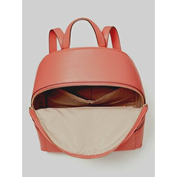 New Kate Spade Day Pack Medium Backpack Pebble Leather Peach Melba / Dust bag - Picture 4 of 6